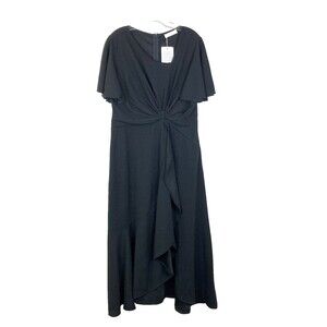 QMZ Women's NWT Maxi Dress Size L-XL Black Stretch Formal Cocktail Party Holiday